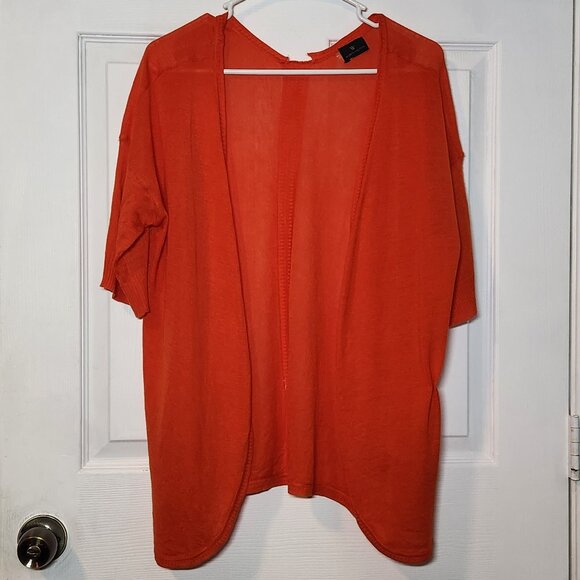 Burnt Orange Short Sleeve Cardigan - Size XL (14-16) - Picture 1 of 4